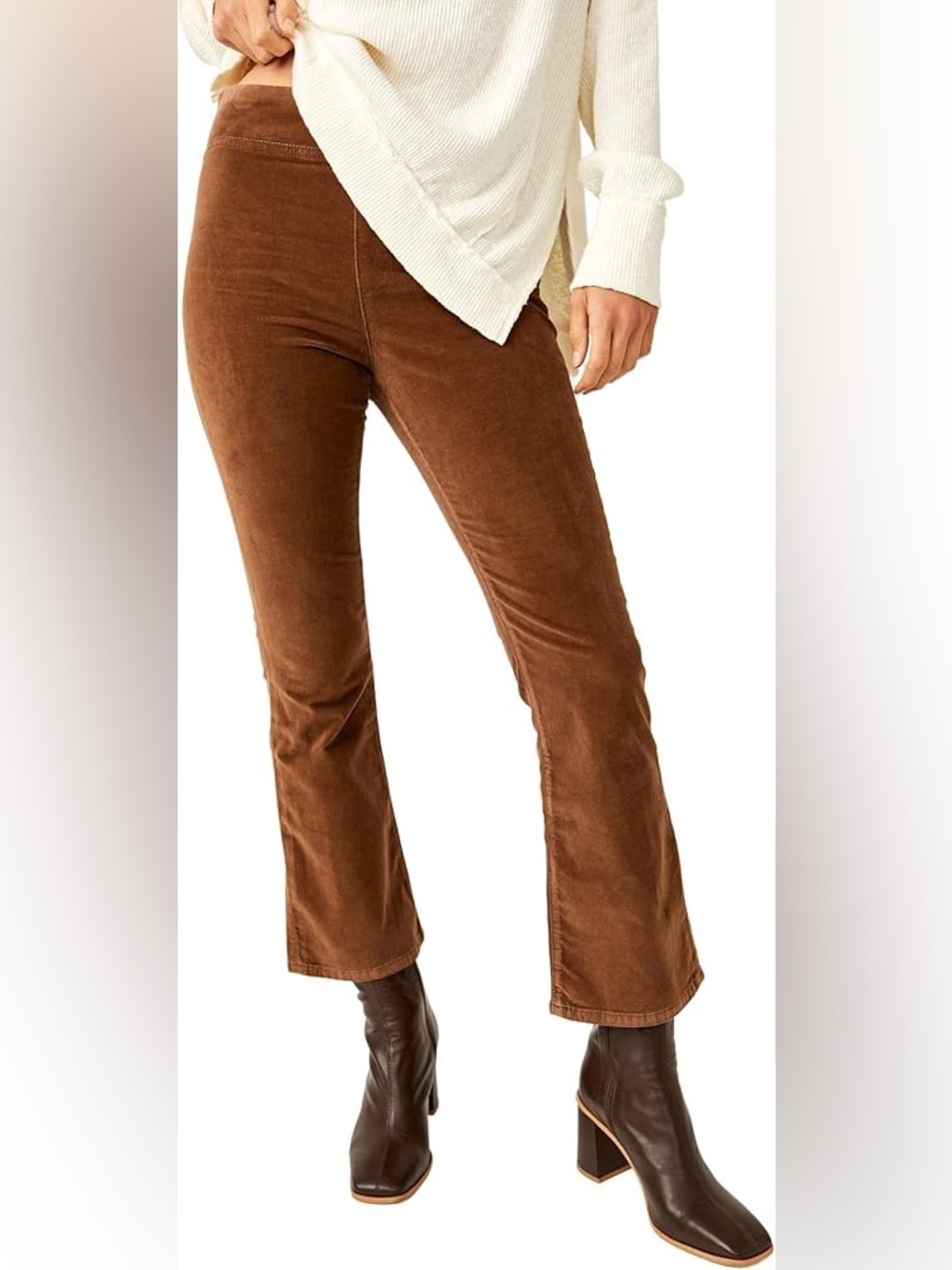 Free People In My Feelings Velvet Crop Boot Pants – Medium